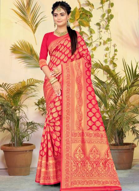 Gajjari Colour Santraj New Exclusive Wear Heavy Silk Saree Collection 2021